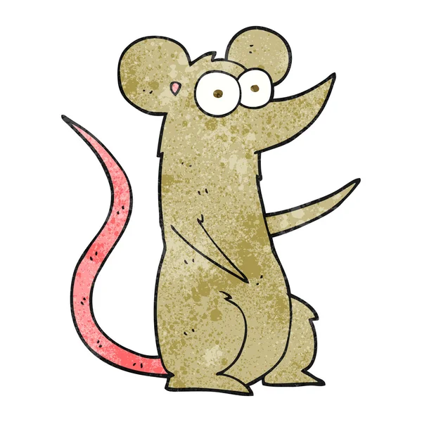 テクスチャの漫画のマウス — ストックベクタ