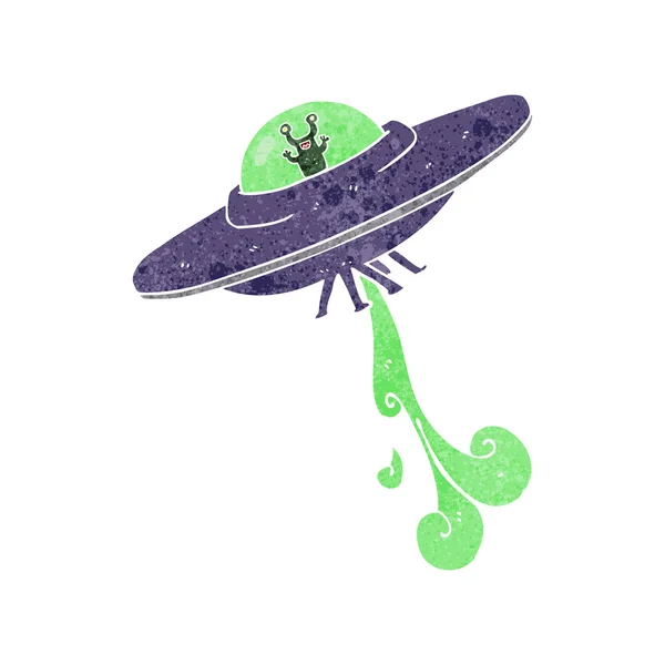 retro cartoon alien spaceship