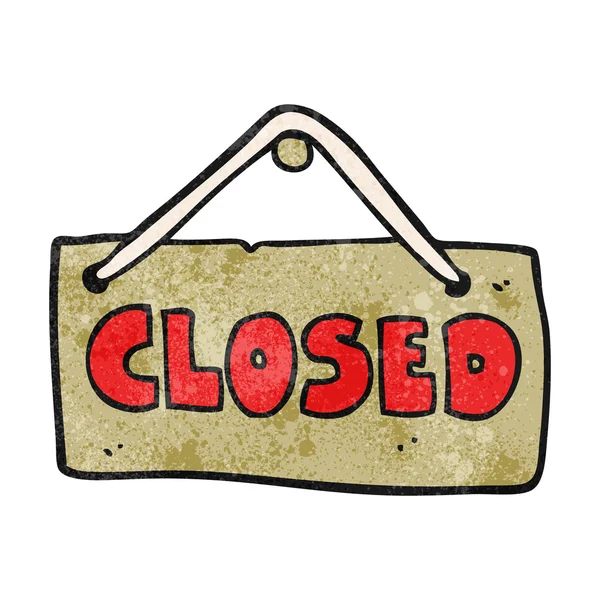 Textured cartoon closed shop sign — Stock Vector