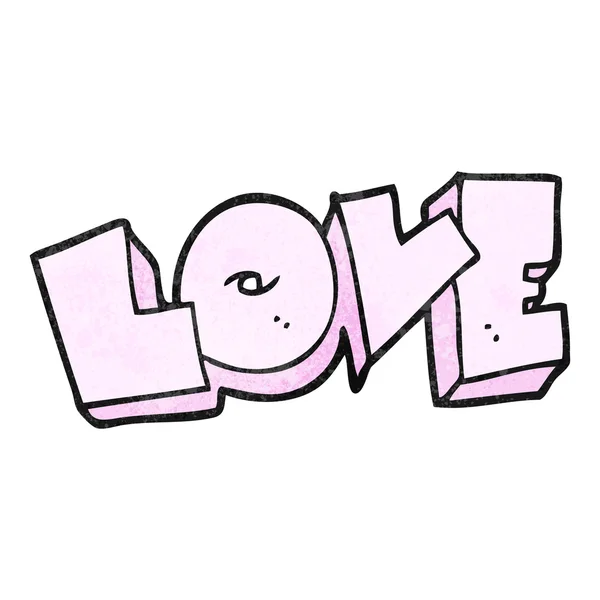 Texturizado cartoon sinal de amor —  Vetores de Stock