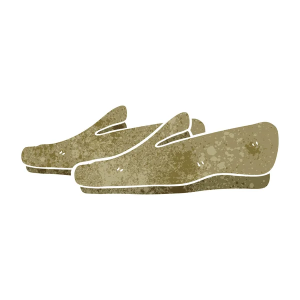 Retro kreslený pantofle — Stockový vektor