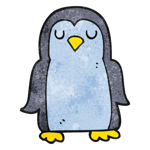 Textured cartoon penguin — Stock Vector