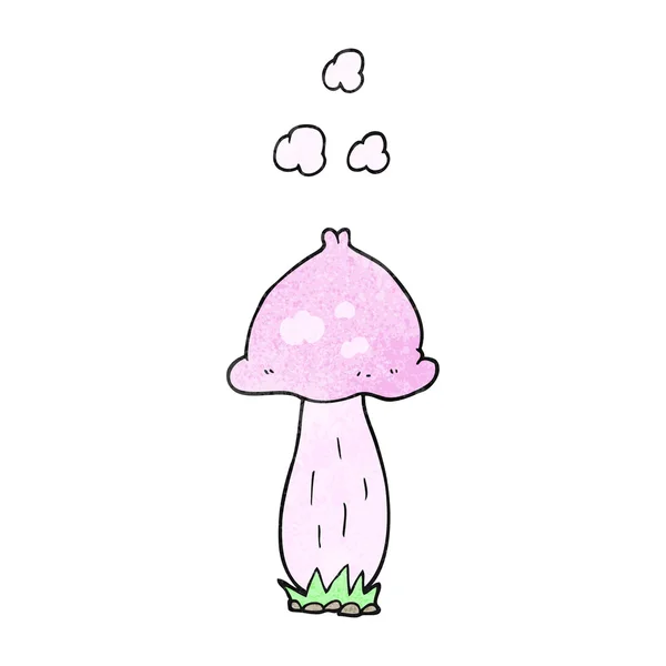 Champignon dessin animé texturé — Image vectorielle