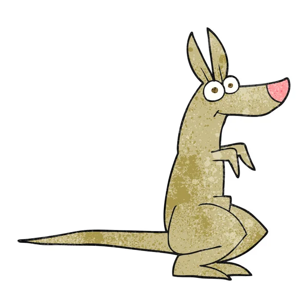Dessin animé texturé kangourou — Image vectorielle