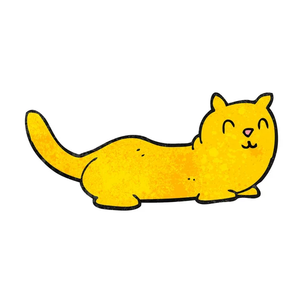 Texturerat tecknad katt — Stock vektor