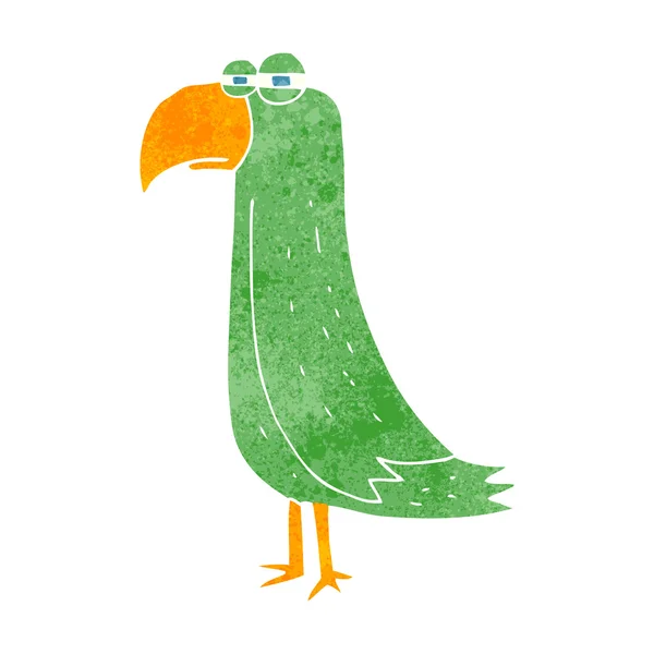Retro cartoon parrot — Stock Vector