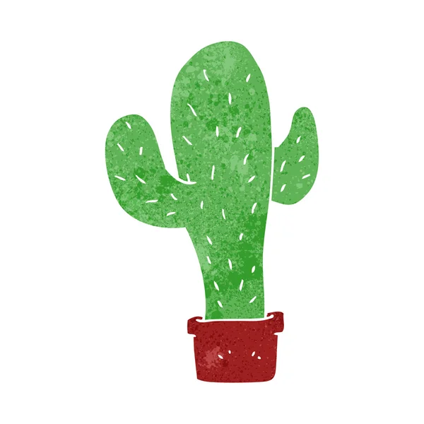 Retro cartoon cactus — Stock Vector