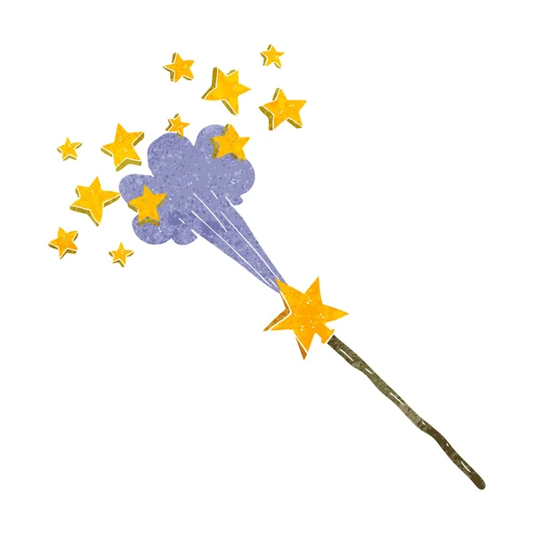 Retro cartoon magic wand — Stock Vector