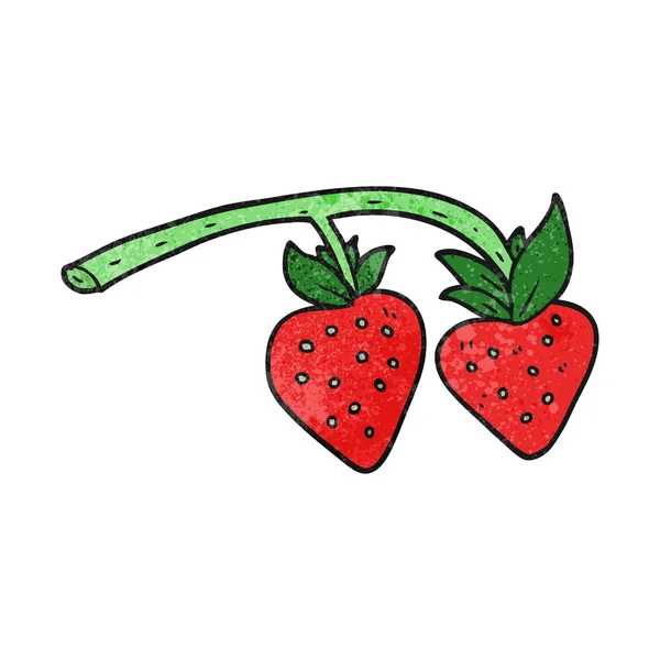 Texturerat cartoon jordgubbar — Stock vektor