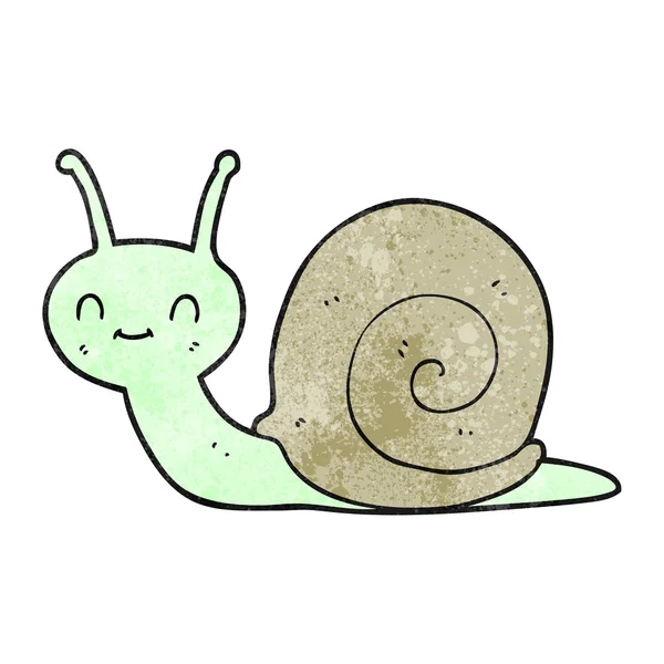 Texturizado desenho animado bonito caracol — Vetor de Stock