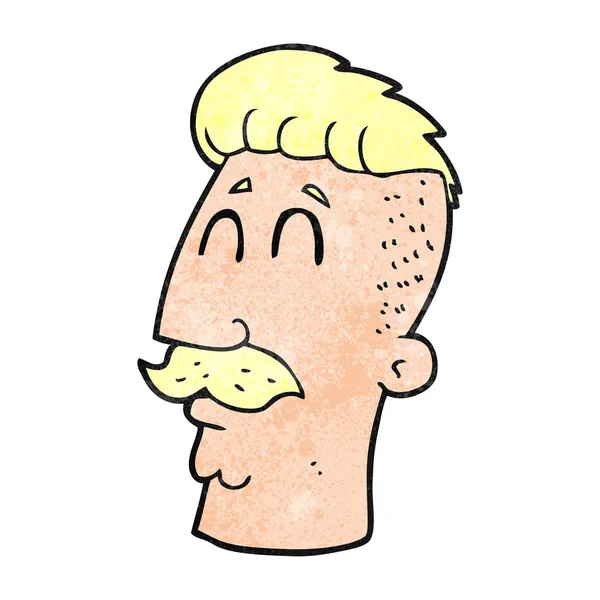 Getextureerde cartoon man met hipster haar knippen — Stockvector