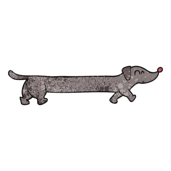 Dachshund caricatura texturizada — Vector de stock