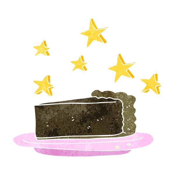 Retro cartoon chocolade taart — Stockvector