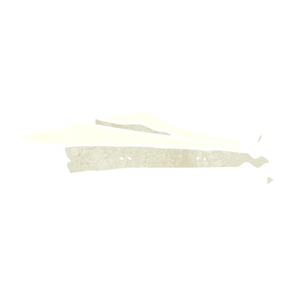 Retro cartoon crumpled paper plane — Stock Vector