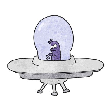 dokulu karikatür uçan daire