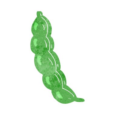 Retro karikatür elmanın yarısı