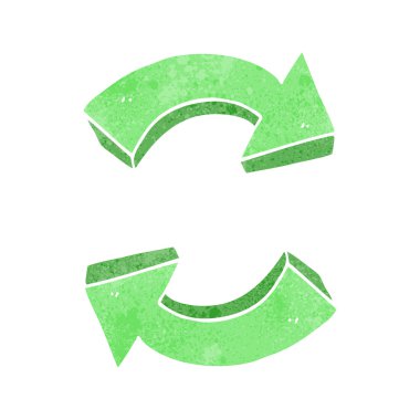 retro karikatür okları geri dönüşüm