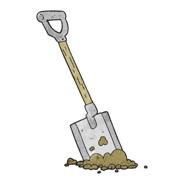 dokulu karikatür kürek kir içinde