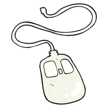 dokulu karikatür bilgisayar fare