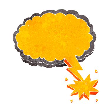 Retro karikatür aydınlatma grev sembolü