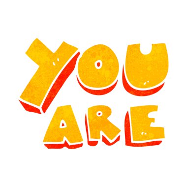 retro karikatür metin vardır