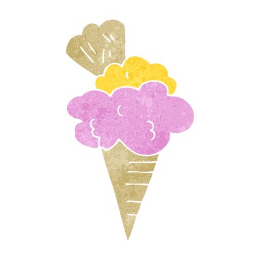 retro çizgi film dondurması.