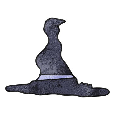 dokulu karikatür cadının şapka