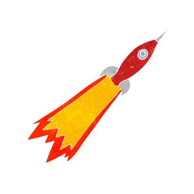 Retro karikatür roket