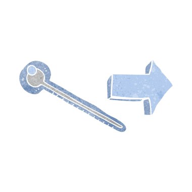 Retro karikatür termometre