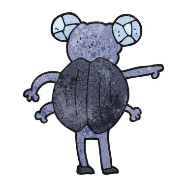 dokulu karikatür işaret eden böcek