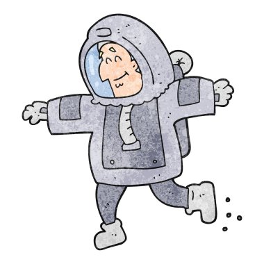 dokulu karikatür astronot