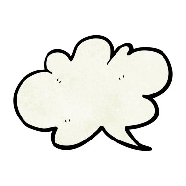 dokulu karikatür bulut konuşma balonu