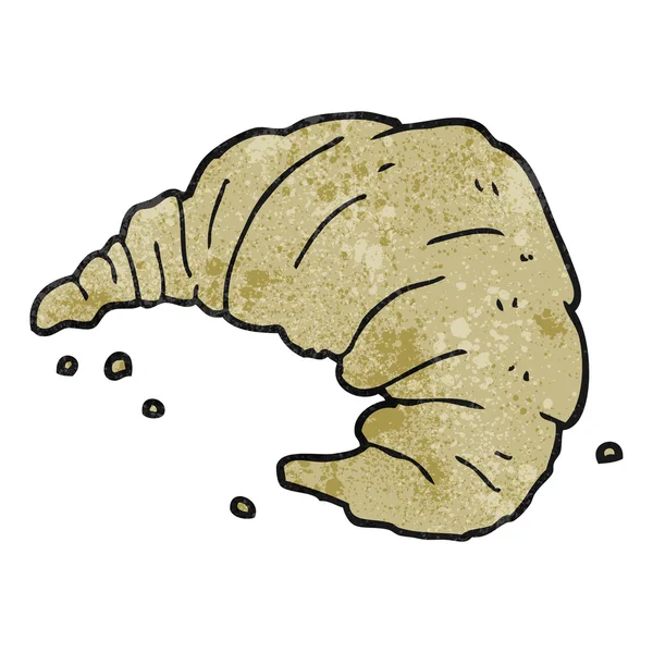 Texturiertes Cartoon-Croissant — Stockvektor