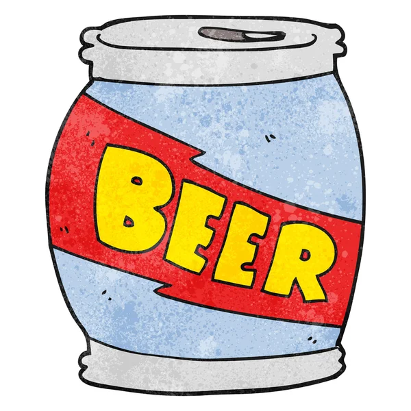 Lata de cerveza de dibujos animados texturizada — Vector de stock