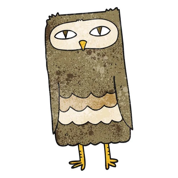 Textured cartoon owl — Stock Vector