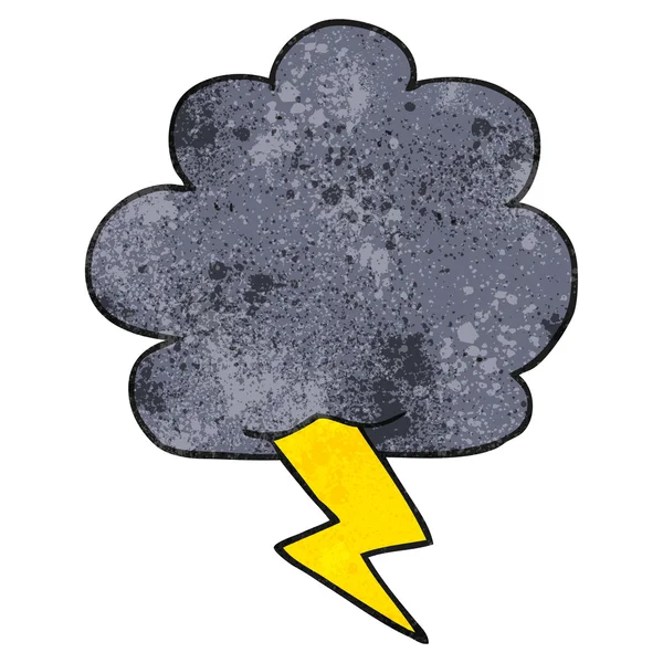 Getextureerde cartoon onweerswolk — Stockvector