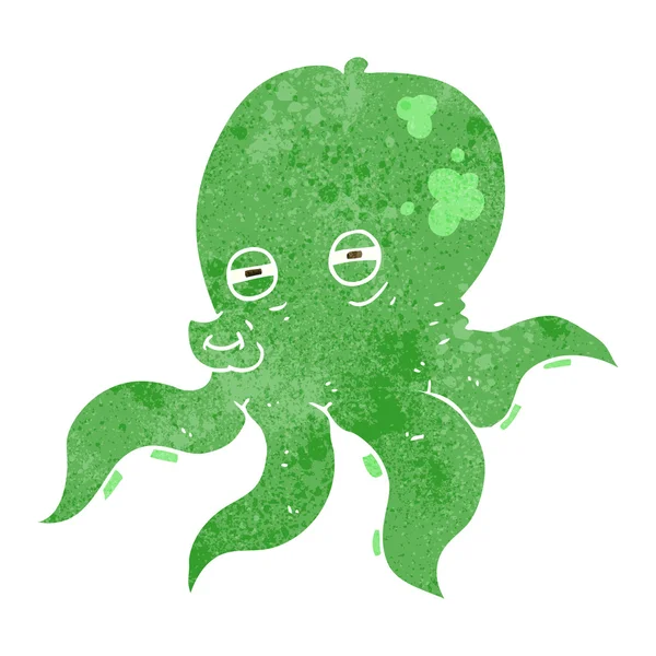 Pulpo de dibujos animados retro — Vector de stock