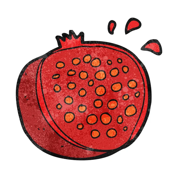 Texturierter Cartoon-Granatapfel — Stockvektor