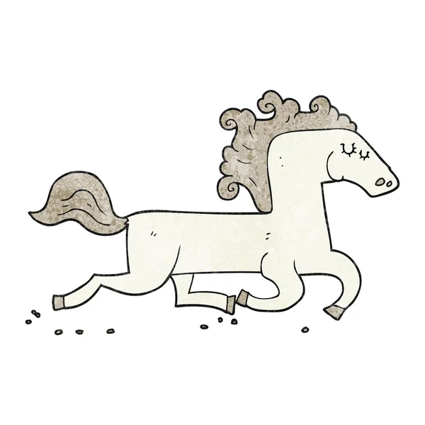 Текстурований мультфільм біжить кінь — стоковий вектор