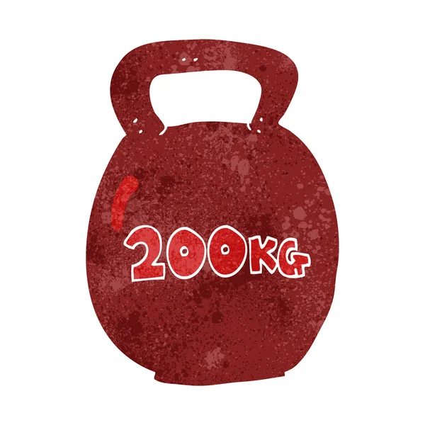 Retro cartoon 200kg waterkoker bell — Stockvector