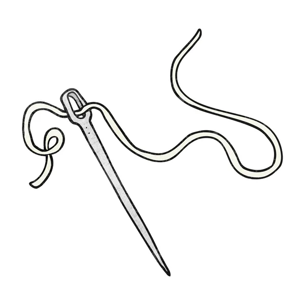 Texturerat cartoon nål och tråd — Stock vektor