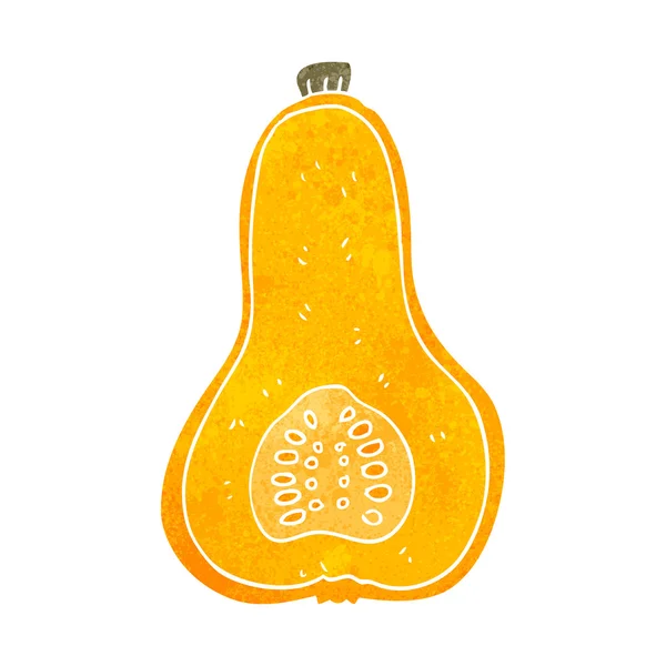 Retro cartone animato zucca butternut — Vettoriale Stock