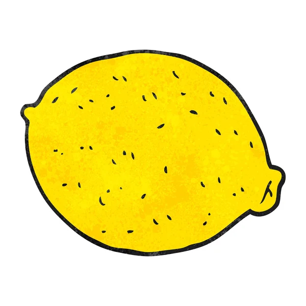 Dessin animé texturé citron — Image vectorielle