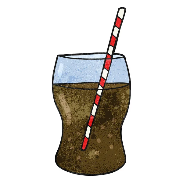 Texturierte Cartoon sprudelnden Drink — Stockvektor