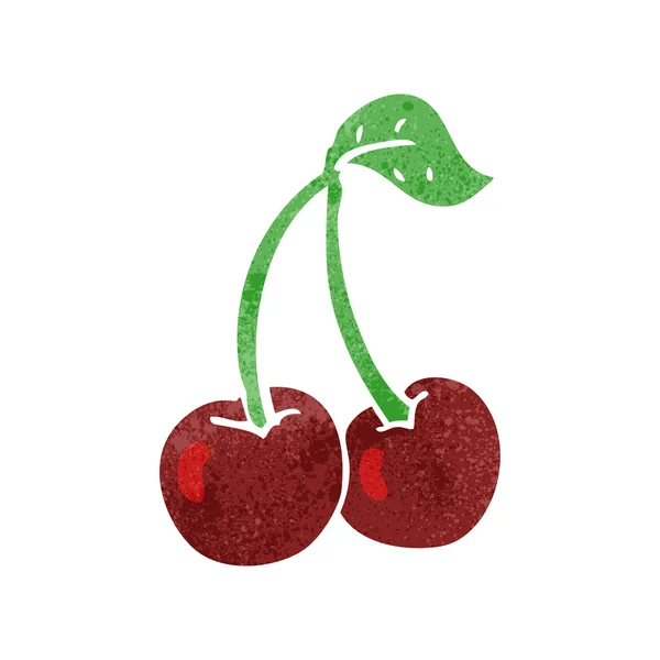 Retro cartoon cherries — Stock Vector