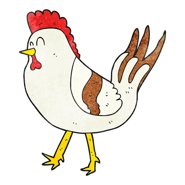 Pollo de dibujos animados texturizado — Vector de stock