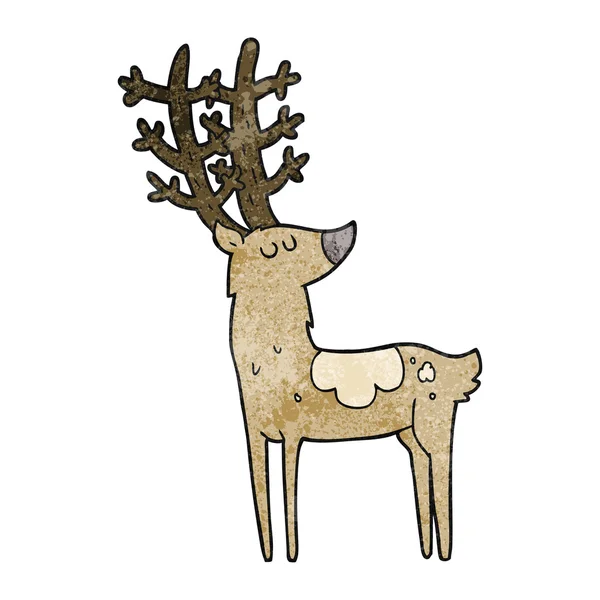 Cerf de dessin animé texturé — Image vectorielle