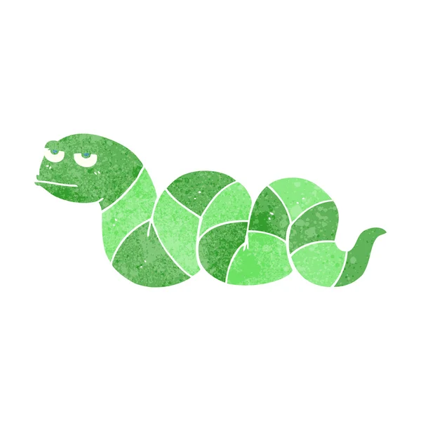 Retro dibujos animados aburrido serpiente — Archivo Imágenes Vectoriales