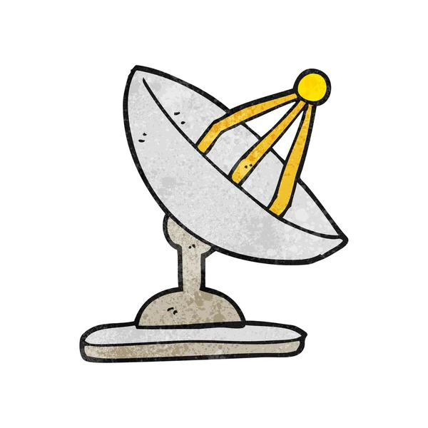 Getextureerde cartoon schotelantenne — Stockvector