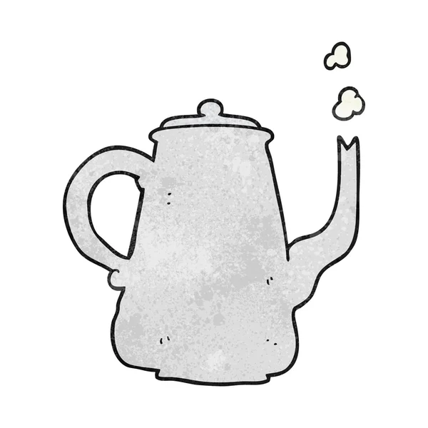 Getextureerde cartoon koffie pot — Stockvector